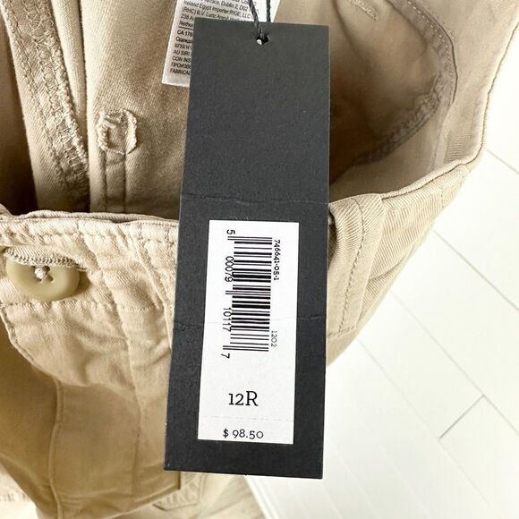 Banana Republic Slim Utility Pant Size 12 NWT Khaki Ankle Zip - Picture 6 of 7